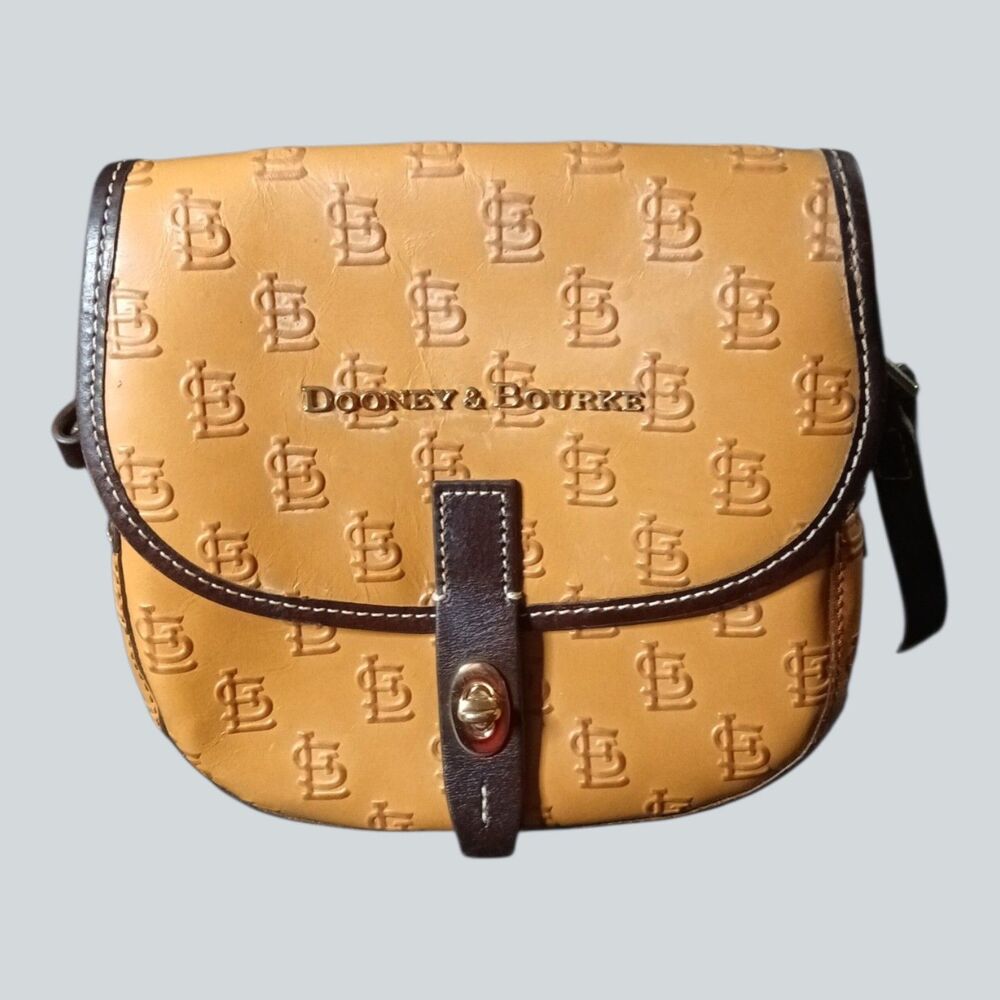Dooney & Bourke St Louis Cardinals MLB Crossbody Purse Tan Leather Bag